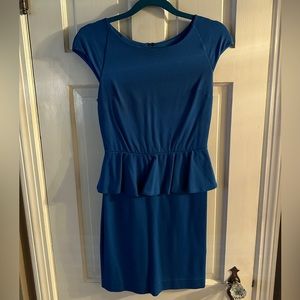 Express Blue Peplum Cocktail Dress